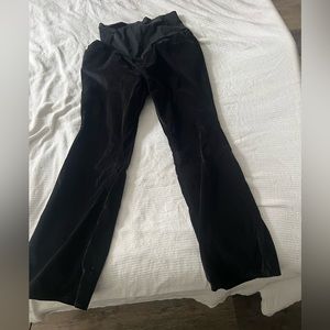Old navy black velvet flare maternity pants